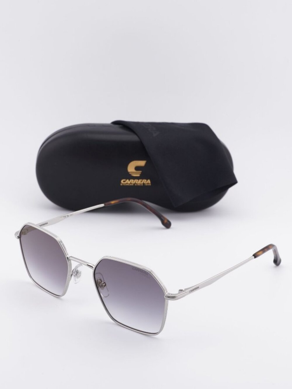 CARRERA 334/S 0010 FQ Geometric Sunglasses - Palladium / Grey
